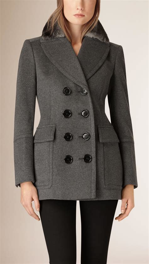 burberry grey cashmere coat women|burberry wool cashmere coat women's.